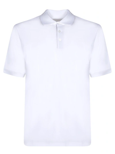 Brunello Cucinelli Cotton Pique Polo Shirt In White