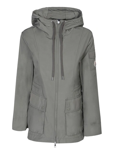 Moncler Cotton-blend Jacket In Grey