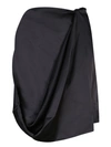 JW ANDERSON BLACK SATIN SKIRT