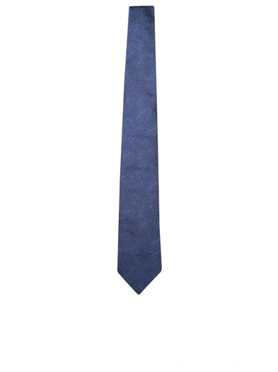 Brunello Cucinelli Patterned-jacquard Silk Tie In Blue