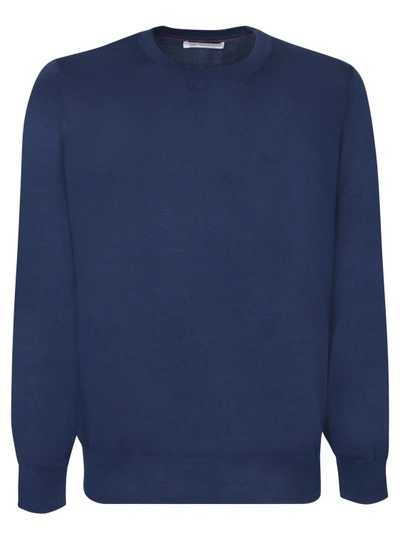 Brunello Cucinelli Blue Cotton Pullover