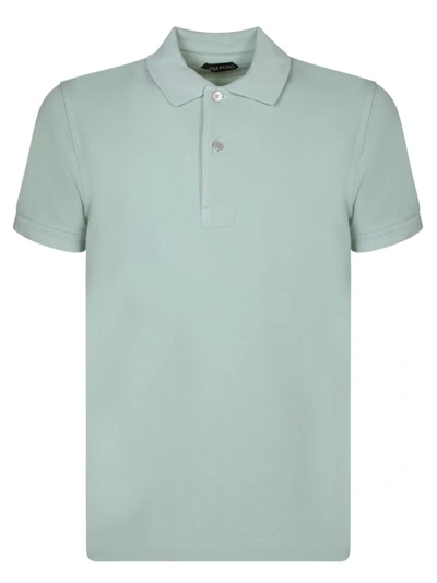 Tom Ford Cotton Pique Polo Shirt In White