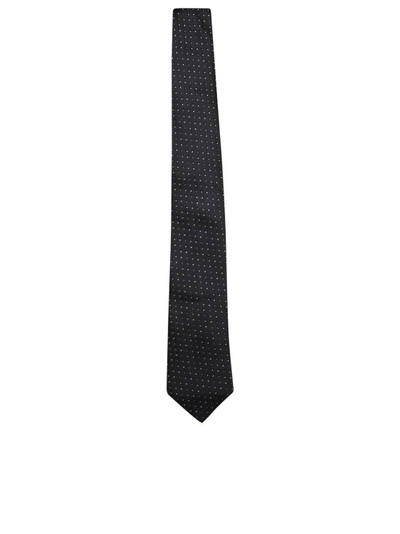 Brunello Cucinelli Jacquard Silk Tie In Black