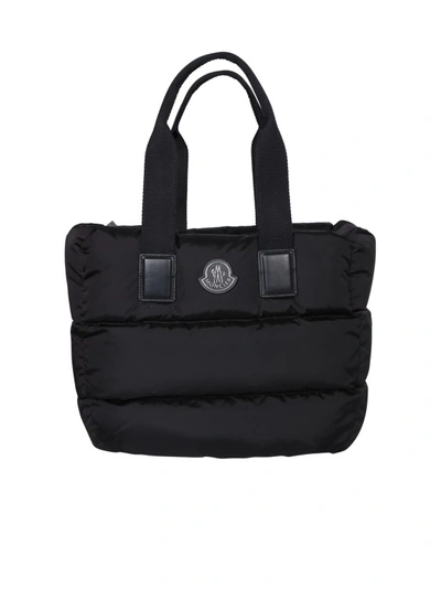 Moncler Nylon And Leather Bag In Black