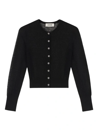 Aeron Cropped Constant Cardigan In Black