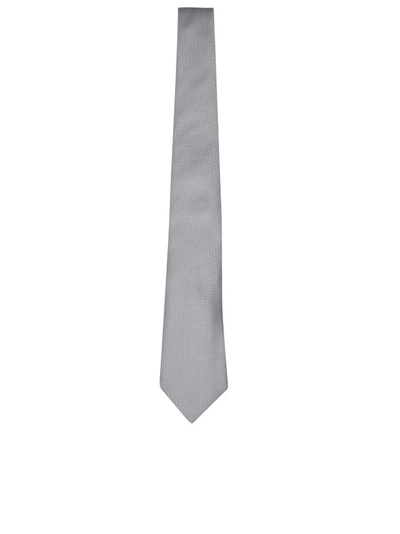 Canali Silk Tie In Grey