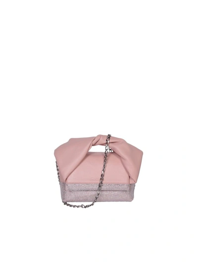 Jw Anderson Crystal Leather Bag In Pink