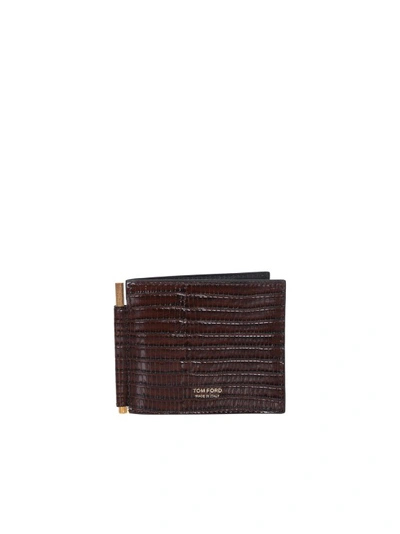 Tom Ford Tejus Effect Leather Cardholder In Black