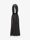 Dolce & Gabbana Polka-dot Plisse Midi Halter Dress In Black