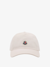 Moncler Logo Patch Baseball Cap Hat In White