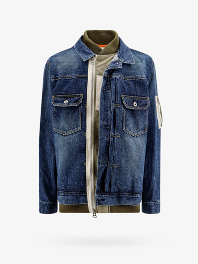 Sacai Jacket In Blue