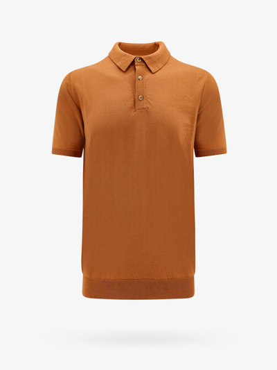 Roberto Collina Polo Shirt In Brown