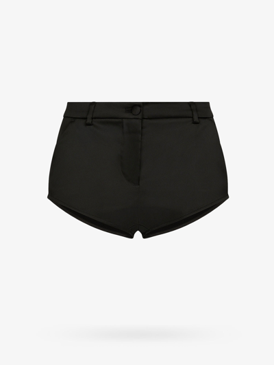 Dolce & Gabbana Satin Mini Shorts In Black