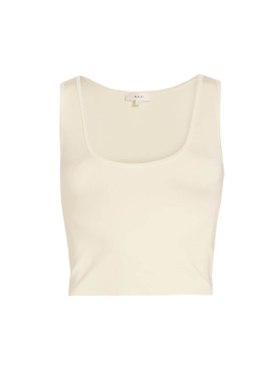 A.l.c Women's Cleo Knit Crop Tank In Bone