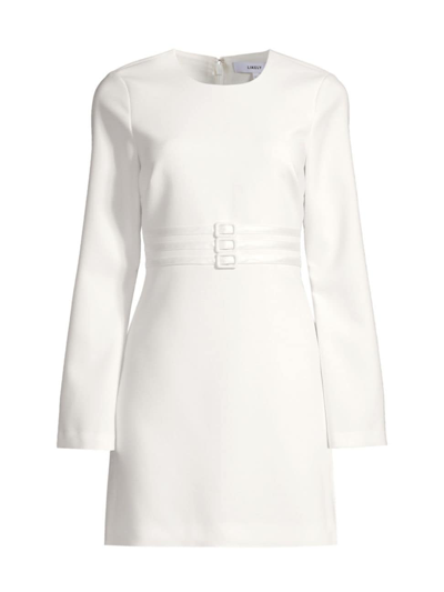 Likely Women's Elena Long-sleeve Belted Minidress In White