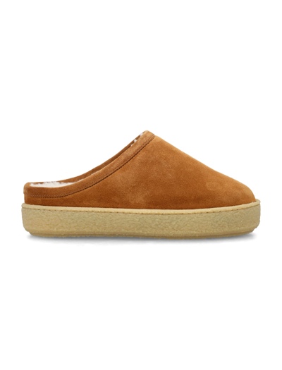 Isabel Marant Fozee Shearling Clogs In Brown