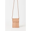 DRAGON DIFFUSION NATURAL WOVEN LEATHER CROSS-BODY PHONE BAG