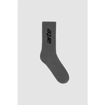 Arte Chaussettes Vertical Grey In Gray