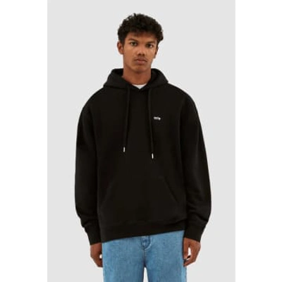 Arte Hank Embroidered Cotton Hoodie In Black