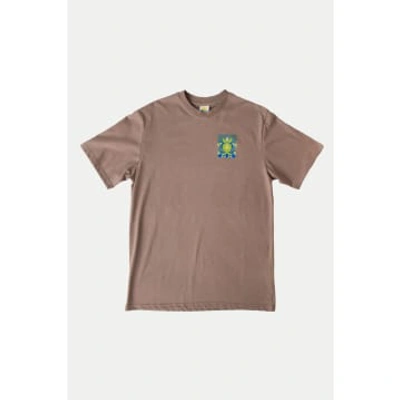 Hikerdelic Mushroom Green Man Tee In Brown