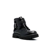 MOSCHINO LEATHER BOOTS WITH A RELIEF LOGO