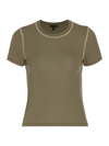 Atm Anthony Thomas Melillo Women's Modal Rib Short-sleeve Tee In Army