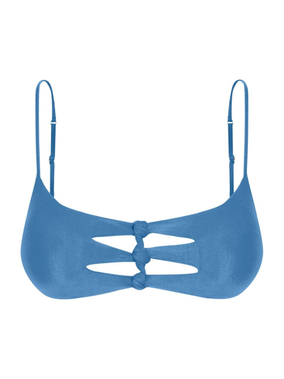 Vix By Paula Hermanny Women's Erin Cut-out Bikini Top In Light Blue