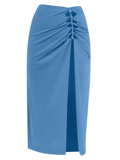 Vix By Paula Hermanny Women's Megan Knotted Cover-up Skirt In Light Blue