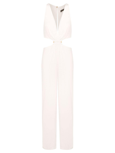 Vix By Paula Hermanny Women's Nayara Linen-blend Cut-out Jumpsuit In Off White