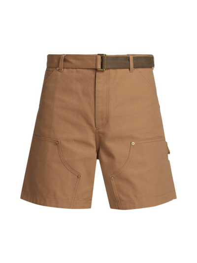 SACAI MEN'S SACAI X CARHARTT WIP TWILL SHORTS