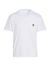 Sacai Men's  X Carhartt Wip Logo Crewneck T-shirt In White