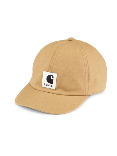 Sacai Men's  X Carhartt Wip Logo Cotton Baseball Cap In Neutral