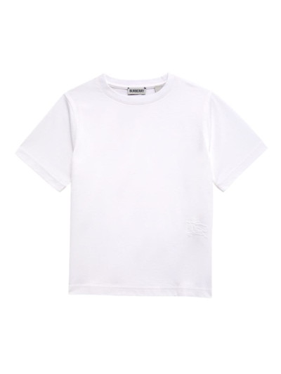 Burberry Little Boy's & Boy's Embroidered Ekd Logo T-shirt In White