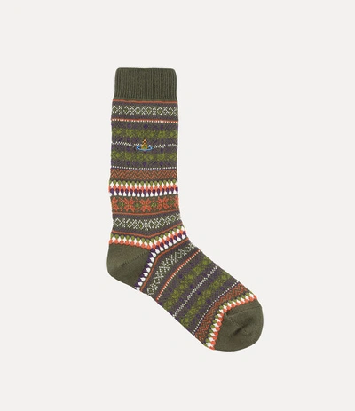 Vivienne Westwood Ladies Socks In Green