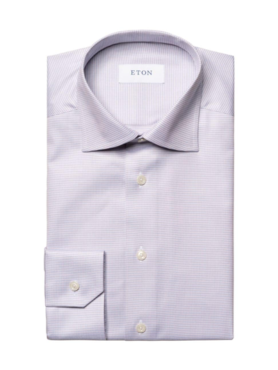 Eton Men's Contemporary-fit Micro Houndstooth Shirt In Pink