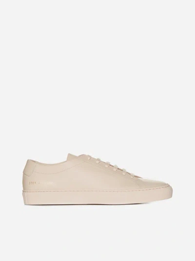 Common Projects Original Achilles Low-top Leather Sneakers In Nude