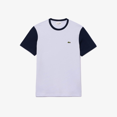 Lacoste Men's Regular Fit Colorblock Jersey T-shirt - Xl - 6 In Blue