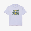 Lacoste Men's Heavy Cotton Ball Print T-shirt - 3xl - 8 In Blue