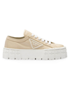 PRADA WOMEN'S DOUBLE WHEEL RE-NYLON GABARDINE SNEAKERS