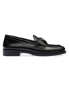 PRADA WOMEN'S UNLINED BRUSHED LEATHER LOAFERS