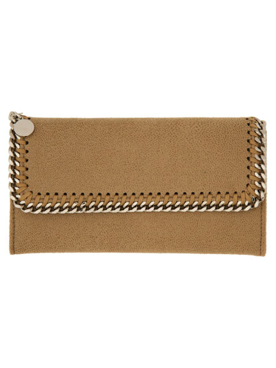 Stella Mccartney Continental Falabella Wallet In Beige