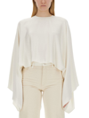 Stella Mccartney Layered Panel Long Sleeve Semi-sheer Shirt In White