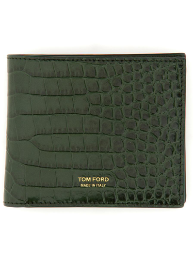 Tom Ford Bifold Wallet In Green