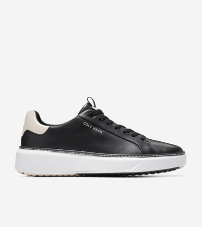 Cole Haan Women's Grandprø Topspin Golf Sneakers - Black Size 8.5 Waterproof In Black-whitecap Gray-optic White