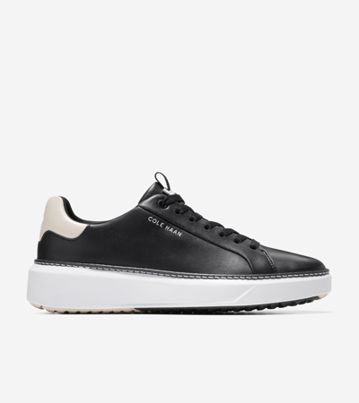 Cole Haan Women's Grandprø Topspin Waterproof Golf Shoes - Black Size 7.5 In Black-whitecap Gray-optic White