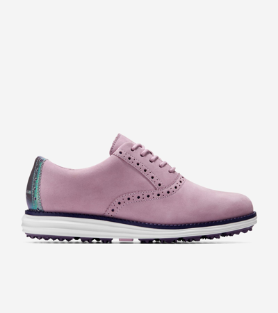 Cole Haan Women's Øriginal Grand Shortwing Golf Shoes - Purple Size 7.5 In Mauve Shadows-plum-optic White