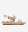 Cole Haan Cloudfeel Tilden Sandal In Soft Gold