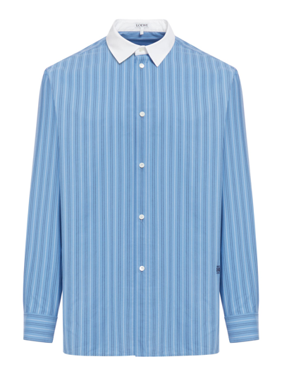 Loewe Striped Shirt In Blue