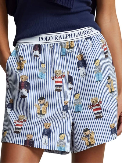 Polo Ralph Lauren Cotton Boxer Shorts In Nautical Bear