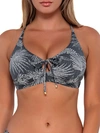 Sunsets Printed Kauai Underwire Bralette Bikini Top In Fanfare Seagrass